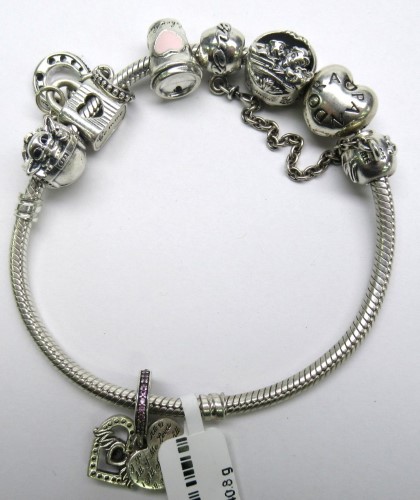 Silver Fine Ball Rosary With Charm Bracelet | Prouds